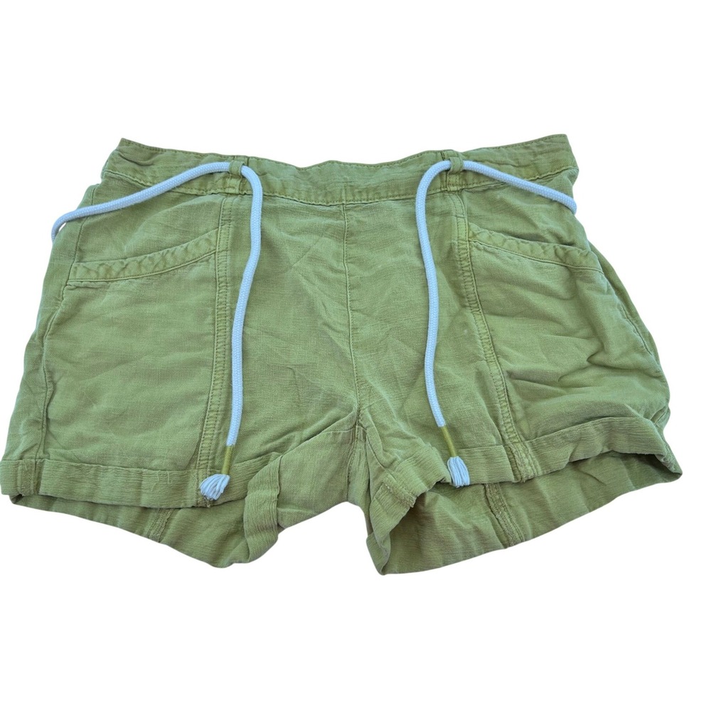 C&C‎ California Womens Linen Blend Utility Shorts Green Chartreuse Size M 2194
